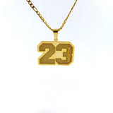 Personalized Number Name Pendant Necklace with Sports Varsity Jewelry Gift