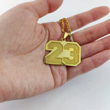Personalized Number Name Pendant Necklace with Sports Varsity Jewelry Gift