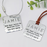 Personalized Engraved Luggage Tags with Name Address