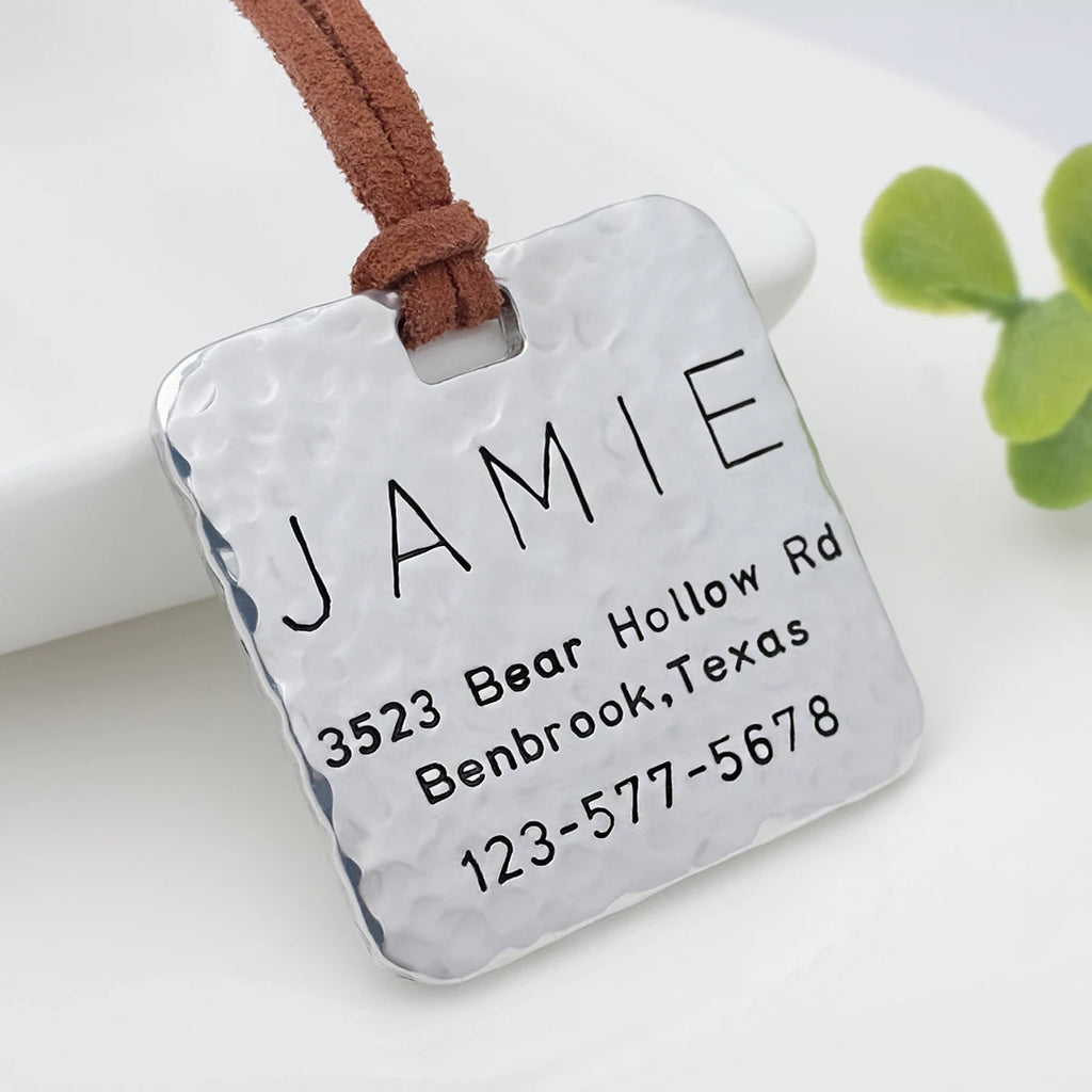 Personalized Engraved Luggage Tags with Name Address