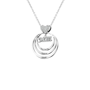 MOM Infinite Love Name Necklace Personalized Kids Names Pendant Chain