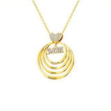 MOM Infinite Love Name Necklace Personalized Kids Names Pendant Chain