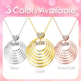 MOM Infinite Love Name Necklace Personalized Kids Names Pendant Chain