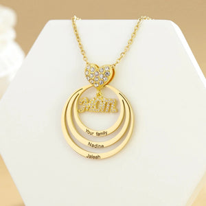 MOM Infinite Love Name Necklace Personalized Kids Names Pendant Chain