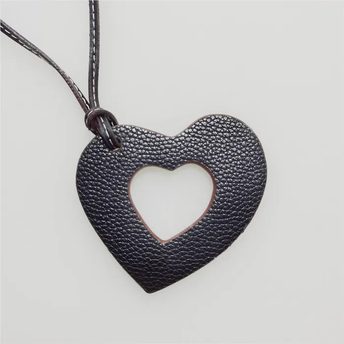 Heart Leather Saudi Map Keychain Bag Charm