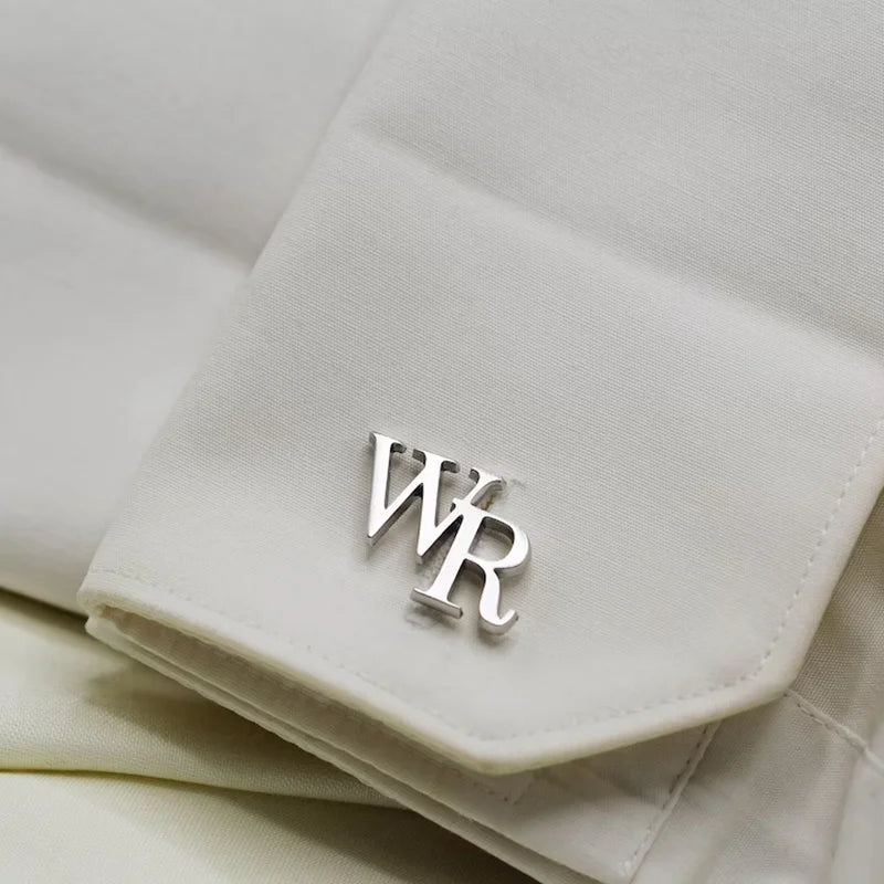Personalized Steel Man Logo Cufflinks - Wedding Gift