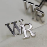 Personalized Steel Man Logo Cufflinks - Wedding Gift