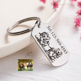 Personalized Memorial Dog Keychain, Custom Pet Loss Gift, Dog Tag Keepsake