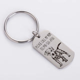 Personalized Memorial Dog Keychain, Custom Pet Loss Gift, Dog Tag Keepsake