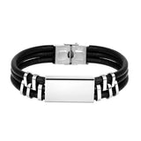 Men Bracelet Engrave Text Bar Bracelet Personalized Men Bracelet Fathers Gift