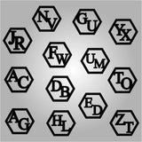 Men Initials Cufflinks Hexagon Logo Stainless Steel Custom Wedding Groom Gift