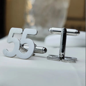Personalized Date Cufflinks Stainless Steel Wedding
