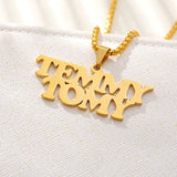 Men's Name Plate Pendant Necklace Personalized Stainless Steel