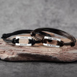Personalized Stainless Steel Mens Bracelet Engraved Baby Name Birth Date