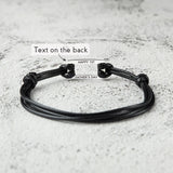Personalized Stainless Steel Mens Bracelet Engraved Baby Name Birth Date