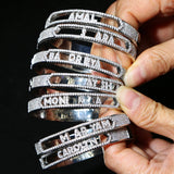Initial Name Letter Slider Personalized Bangle