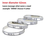 Initial Name Letter Slider Personalized Bangle