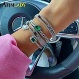 Initial Name Letter Slider Personalized Bangle