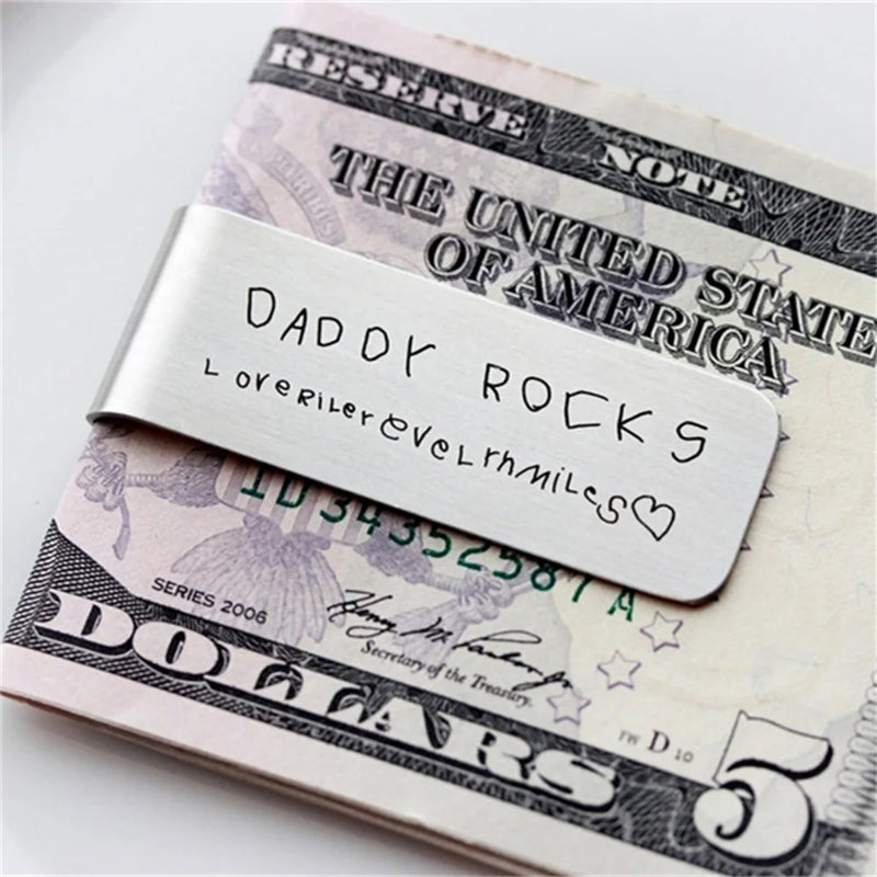 Personalized Engraved Money Clip Stainless Steel Groomsmen Gift