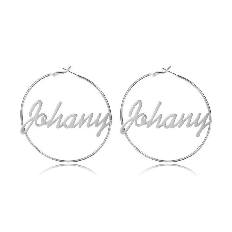 Personalized Monogram Stud Earrings Stainless Steel Initials Letters Jewelry