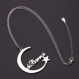 Moon Jewelry Necklace Star Necklace Women Statement Necklace Stainless Steel