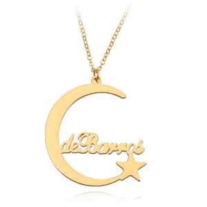 Moon Jewelry Necklace Star Necklace Women Statement Necklace Stainless Steel