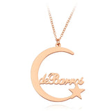 Moon Jewelry Necklace Star Necklace Women Statement Necklace Stainless Steel