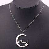 Moon Jewelry Necklace Star Necklace Women Statement Necklace Stainless Steel
