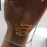 Custom Family Baby Name Necklace 18K Plated Stainless Steel Chain Women Jewelry