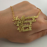 Custom Family Baby Name Necklace 18K Plated Stainless Steel Chain Women Jewelry