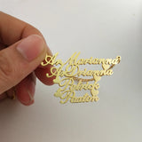 Custom Family Baby Name Necklace 18K Plated Stainless Steel Chain Women Jewelry