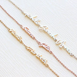 Personalized Family Name Bracelet Stainless Steel Pendant Jewelry