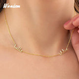 Custom Name Necklace for Women Stainless Steel Letter Necklace Family Jewelry