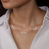 Family Personalized Name Necklace Stainless Steel Jewelry Gift