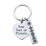 Custom Music Code Keychain Engraved QR Codes Metal Lettering Keyring Gift