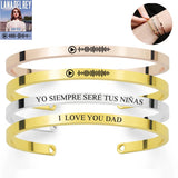 Personalized Music Code Stainless Steel Bracelet