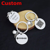 Music Code QR Keychain - Personalized Stainless Steel Engraving