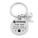 Music Code QR Keychain - Personalized Stainless Steel Engraving