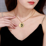 Muslim Pendant Necklace Personalised Arabic Coin Chain 18K Plate