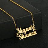 Personalized Name Necklace Letter Choker Cursive Font Chain