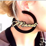 Acrylic Hoop Earrings for Women Personalized Acrylic Jewelry Gift