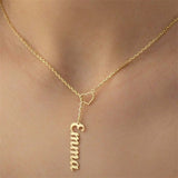 Heart Necklace Personalized Name Initial Necklaces