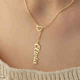 Heart Necklace Personalized Name Initial Necklaces