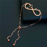 Adjustable Stretch Bracelet Personalized Letter Arabic Infinity Bracel