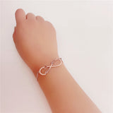 Adjustable Stretch Bracelet Personalized Letter Arabic Infinity Bracel