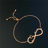 Adjustable Stretch Bracelet Personalized Letter Arabic Infinity Bracel