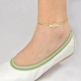 Custom Stainless Anklet, Personalized Name Anklet