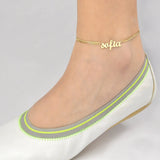 Custom Stainless Anklet, Personalized Name Anklet