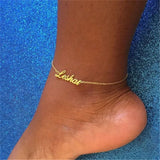 Personalized Anklet Stainless Steel Foot Chain Bridesmaid Gift