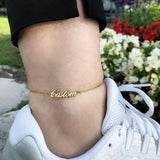 Personalized Anklet Stainless Steel Foot Chain Bridesmaid Gift